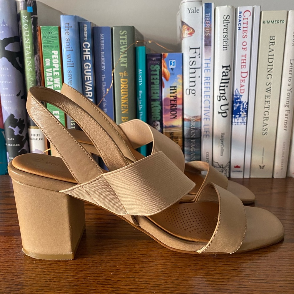 Corso Como Heels in Latte Leather